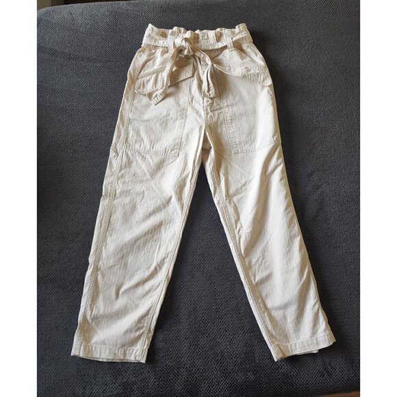 BDG Ultra High-Rise Button-fly Belted Straight-leg Pants in Cream size Small - Picture 1 of 7